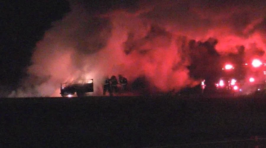 UPDATED : Fire Destroys Vehicle