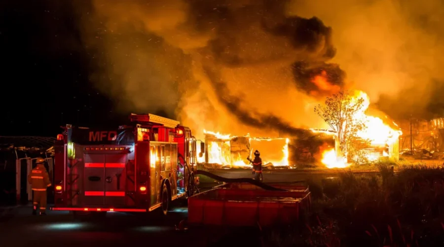 Investigators Probe Fire Which Destroys Three Barns