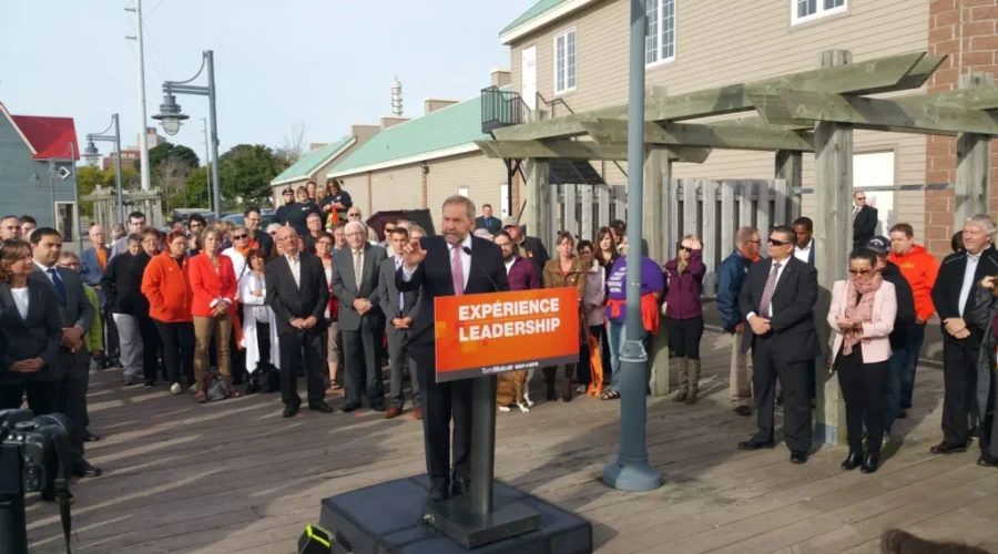 NDP Leader Tom Mulcair Promises EI Premium Freeze