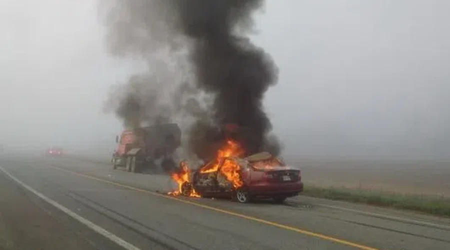 Man Escapes Fiery Crash In Wicklow