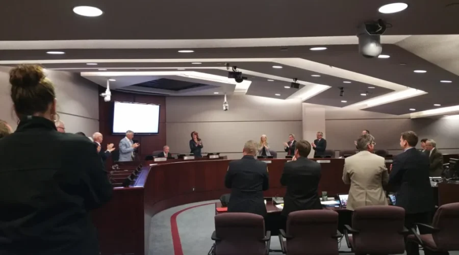 Standing Ovation For Outgoing Mayor George LeBlanc At Last Council Meeting