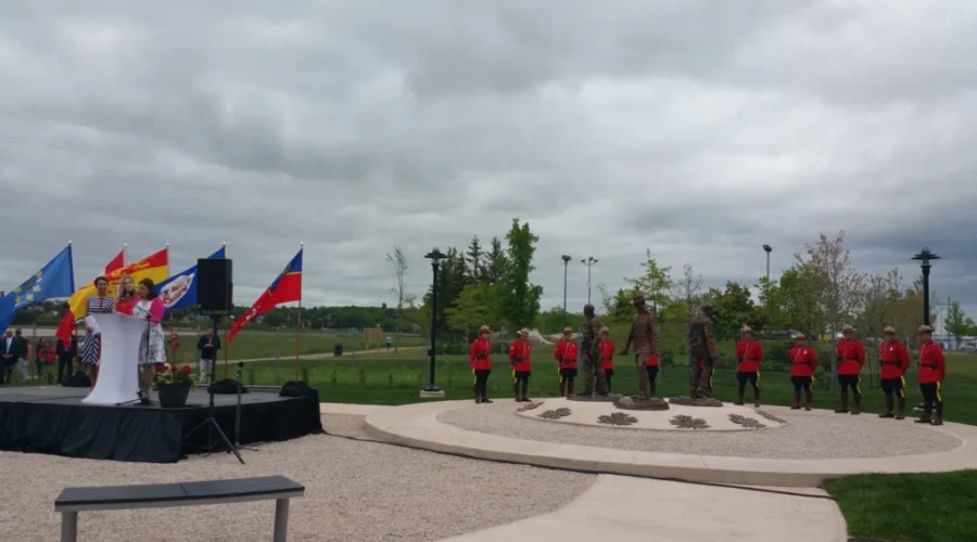 Hundreds Attended Public Unveiling Of RCMP Memorial Honouring Dave Ross, Doug Larche, And Fabrice Gevaudan