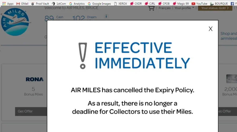 Air Miles Cancels Plan to Cancel Reward Miles