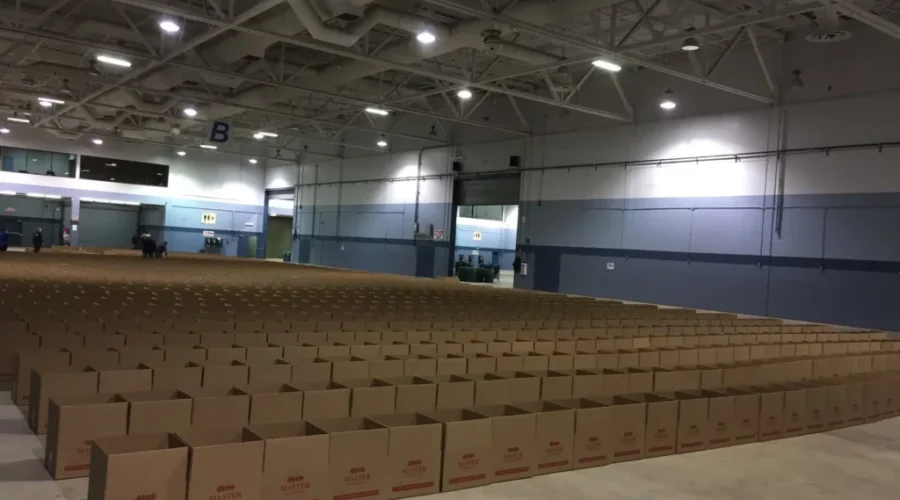 Hundreds Help Deliver Food Boxes For FDA