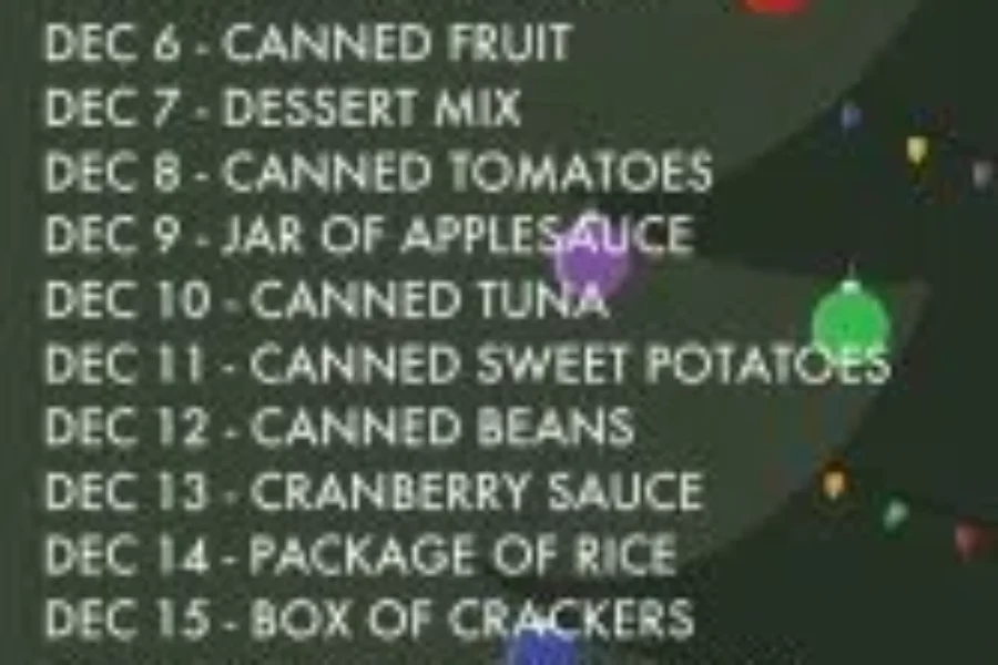 Reverse Advent Calendar