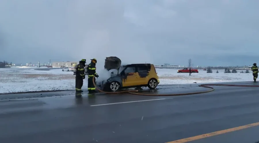 MFD Battles Car Fire on TCH