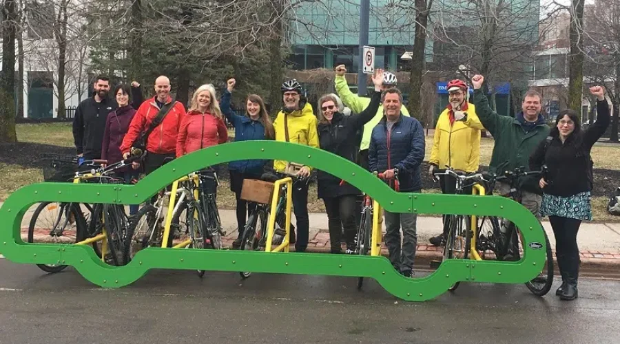Innovative Bicycle Corral Unveiled In Downtown Moncton