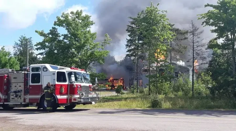 House and Garage Destroyed By Fire In Lakeville