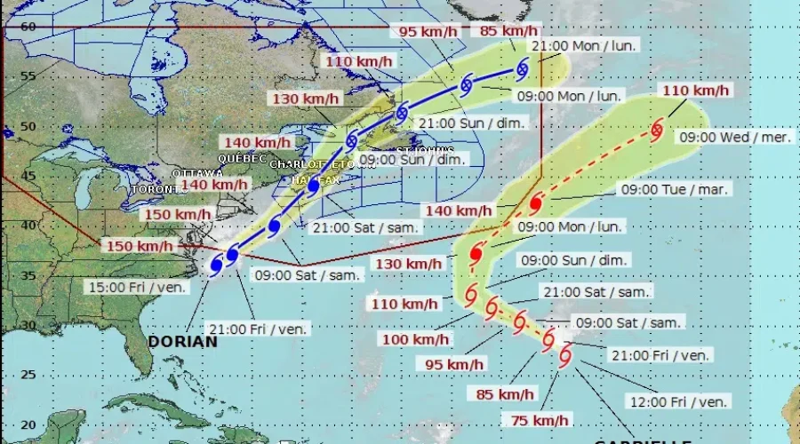 Dorian Continues Trek Toward Maritimes