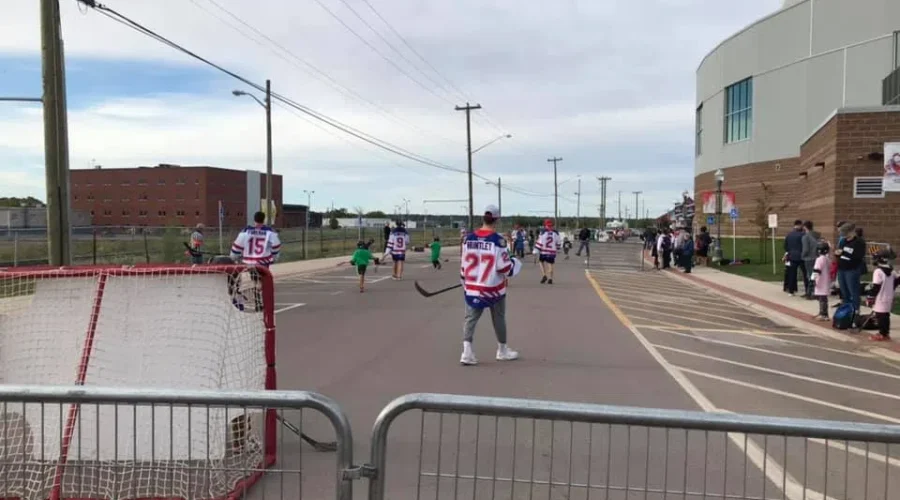 Young Players Join Moncton Wildcats For Annual Game Of Road Hockey