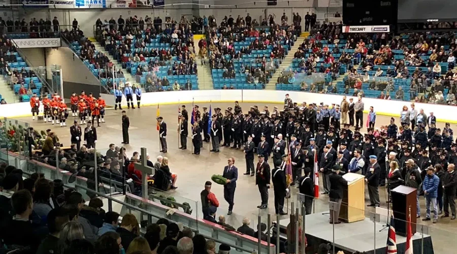 Thousands Fill Moncton Coliseum For Remembrance Day Ceremony