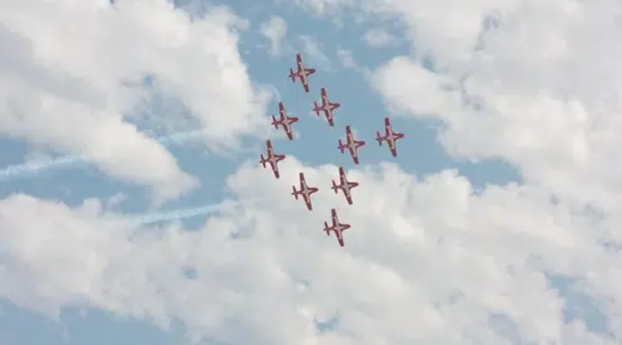 Canadian Forces Snowbirds Take To The Sky Over Greater Moncton