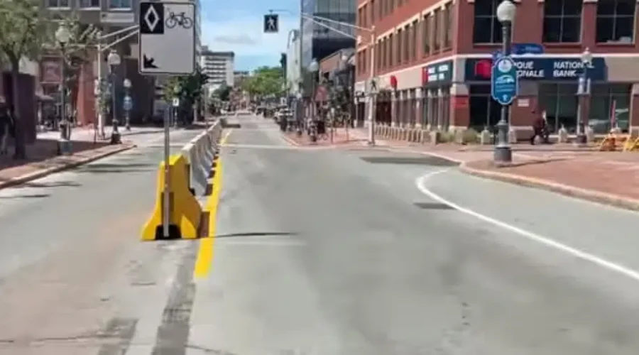 Portion Of Main Street Now Reduced To One Way