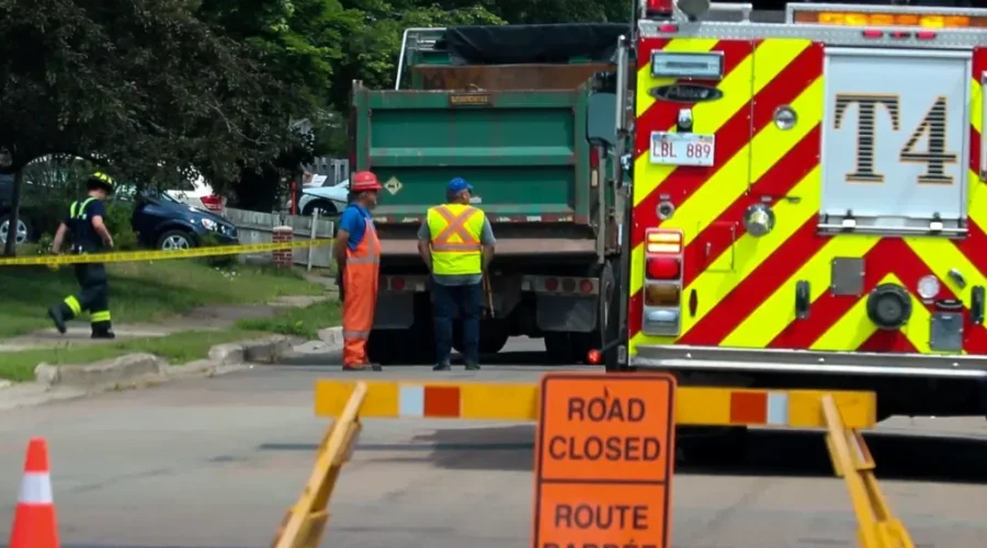 Gas Line Ruptured During Construction