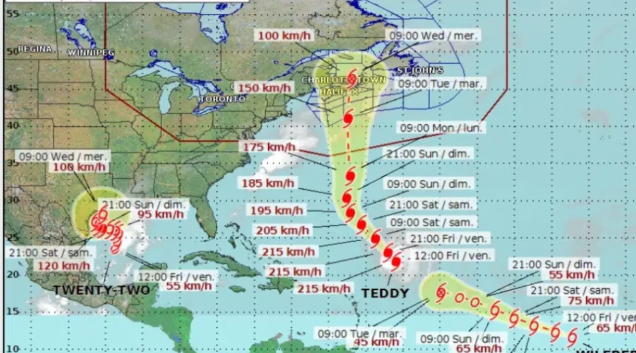 Teddy Could Impact Maritimes As Post-Tropical Storm