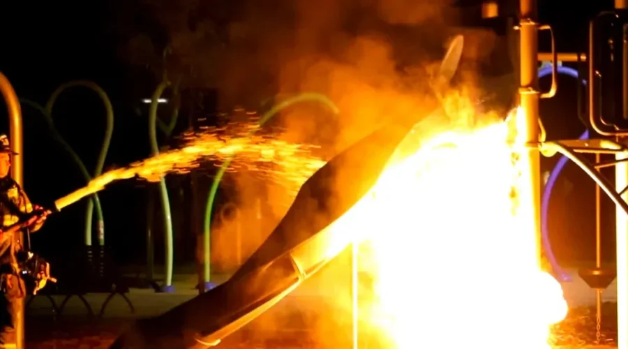 Extensive Damage After Playground Fire