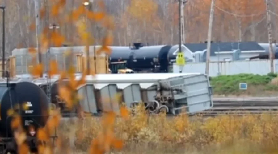 Train Derailment At CN Hump Yard