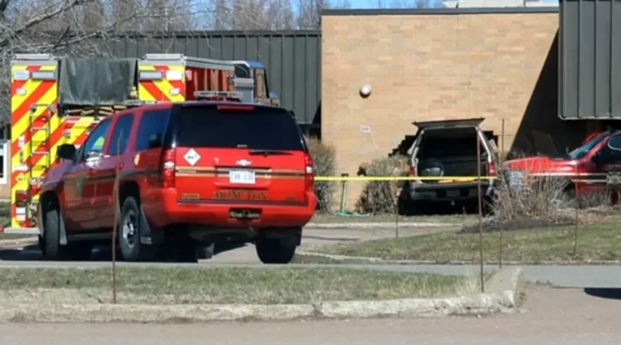 Half-Ton Truck Crashes Through Building