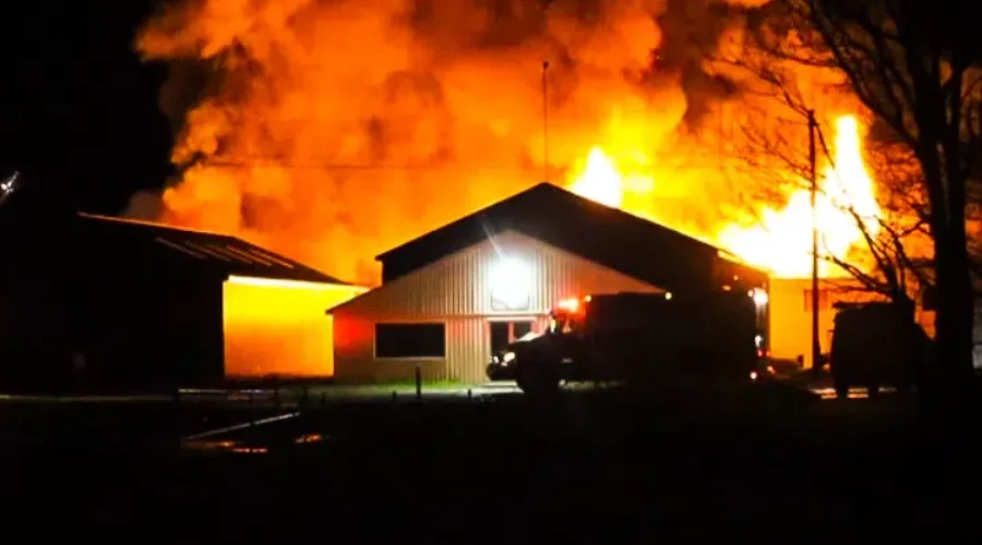 Trailers, Cars And Boats Destroyed In Warehouse Fire