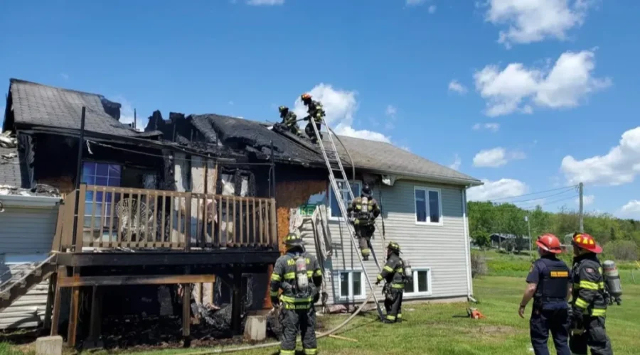 Fire Damages Ammon Road Home