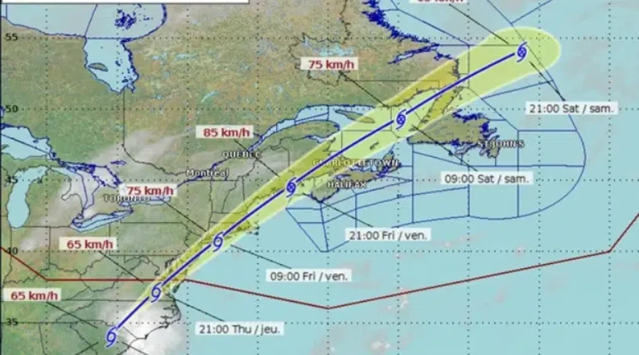Elsa Continues Its Trek Toward The Maritimes