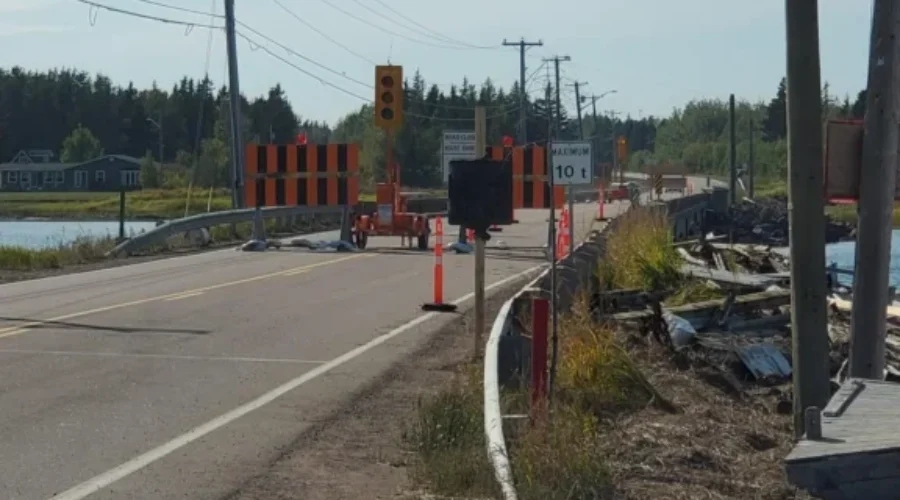 Damaged Bridge On Route 133 Being Replaced