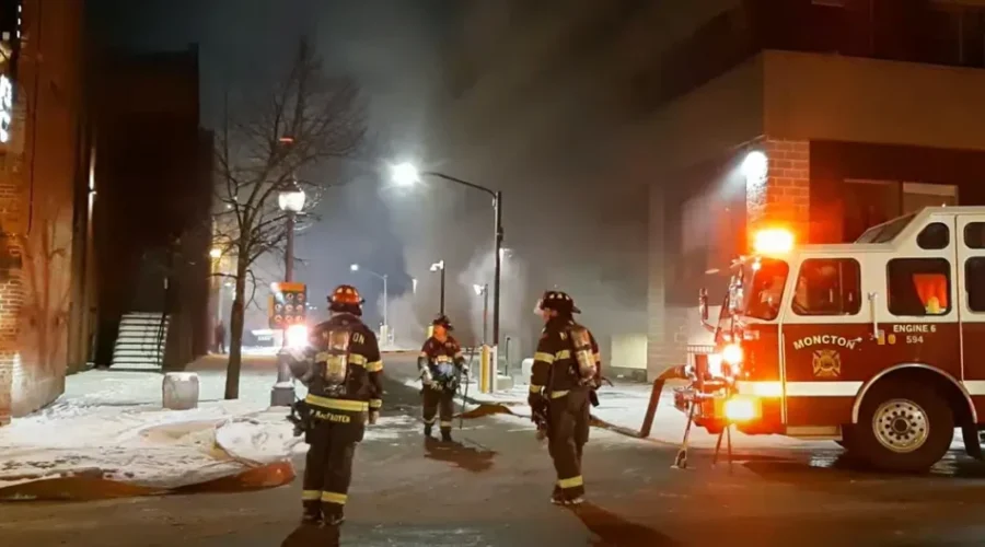 Moncton Fire Battles Blaze In Parking Garage