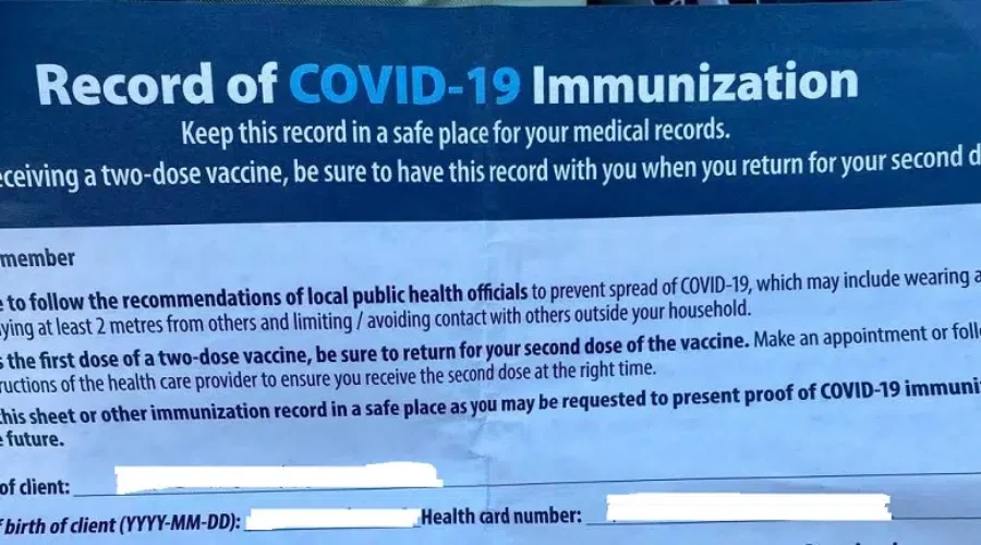 N.B. Drops Proof Of Vaccination Requirement