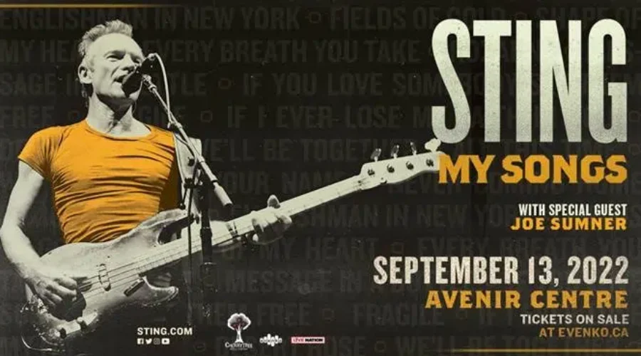 Sting To Bring ‘My Songs’ Tour To Moncton