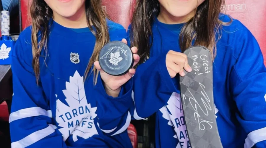 Dieppe Family Grabs Attention At Leafs Game In Florida
