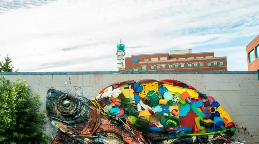 Replacing The Trash Turtle Mural