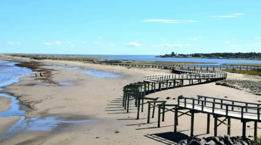 Boardwalk At Bouctouche Dunes Damaged