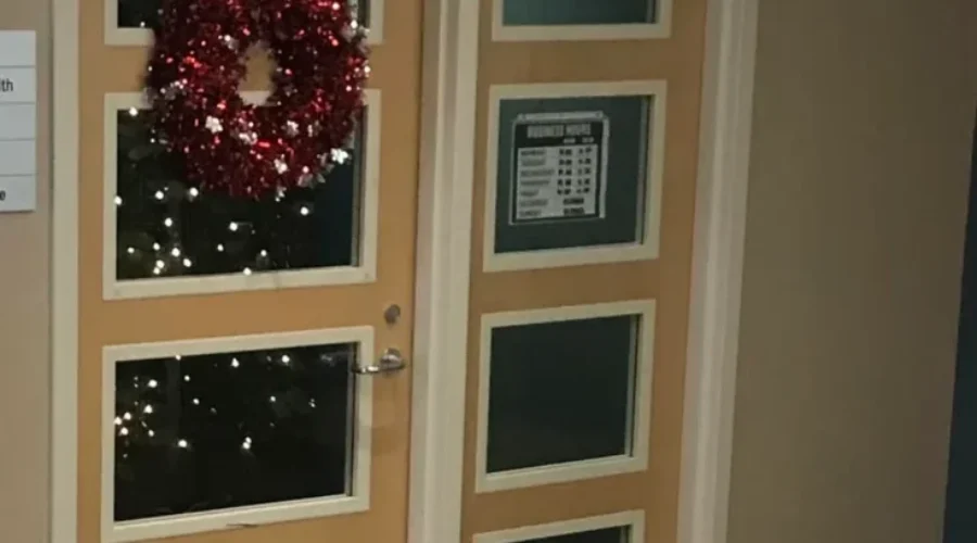 There’s a Christmas tree up on my street and in an office in our building