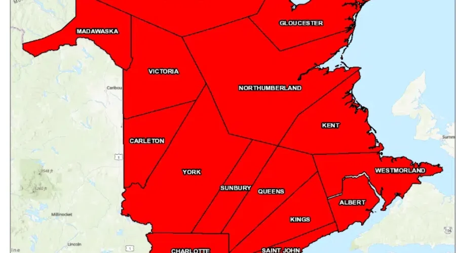 Forest Fire Watch updated daily in NB