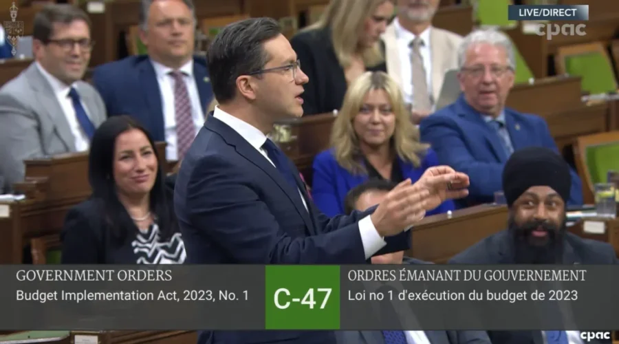 Poilievre filibusters budget bill