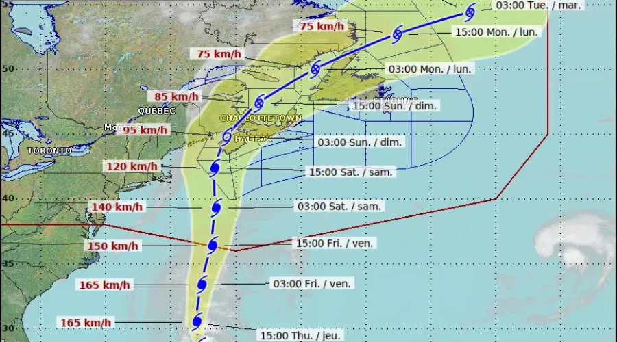 Slow-Moving Hurricane Lee to Impact Maritimes with Wind and Rain