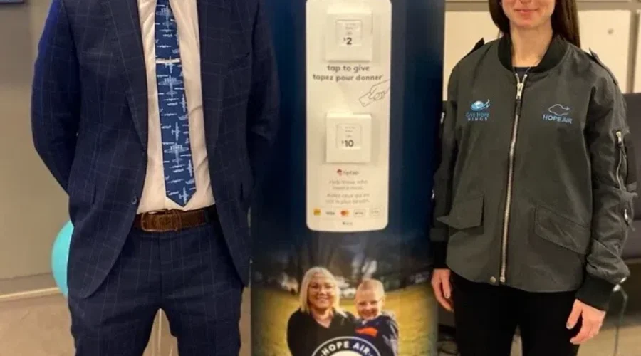 YQM and Hope Air partner, supporting travel for medical access