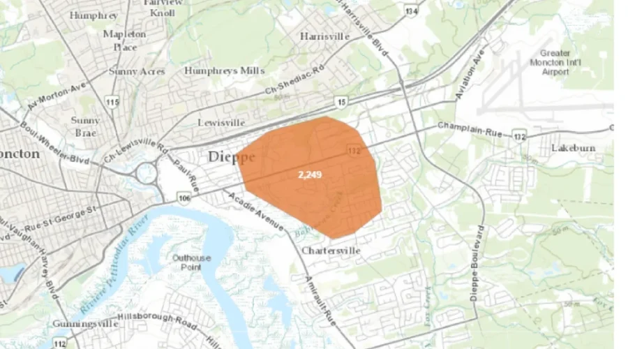 Outage leaves 2,200 without power in Dieppe