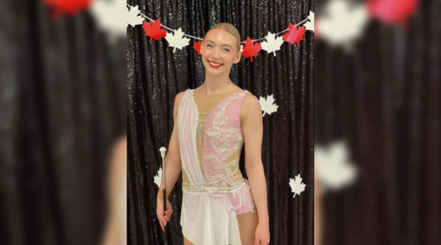 Local baton twirler competing at world championship
