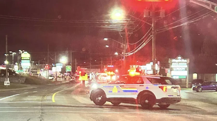 Car and motorcycle collide on Mountain Road