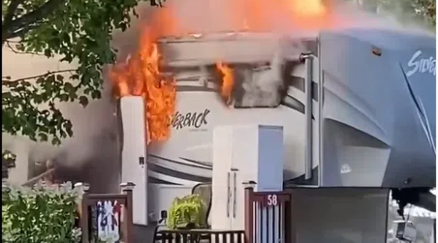 Trailer fire at Shediac campground