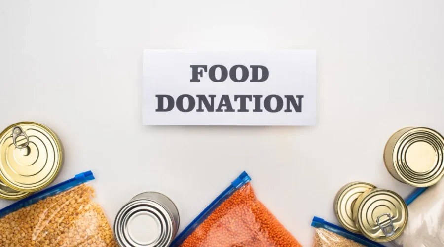 Food donations for annual Purolator Tackle Hunger campaign