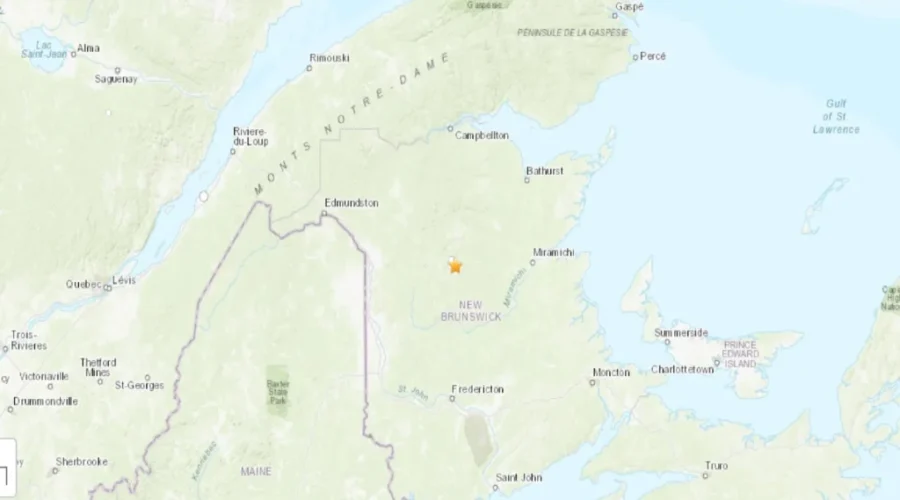 3.5-magnitude earthquake in northern N.B.