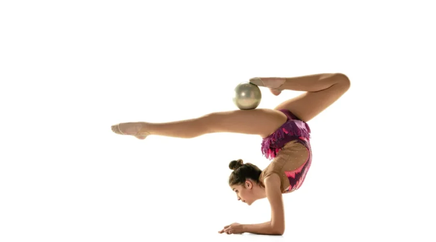 Rhythmic gymnasts competing at CEPS Moncton