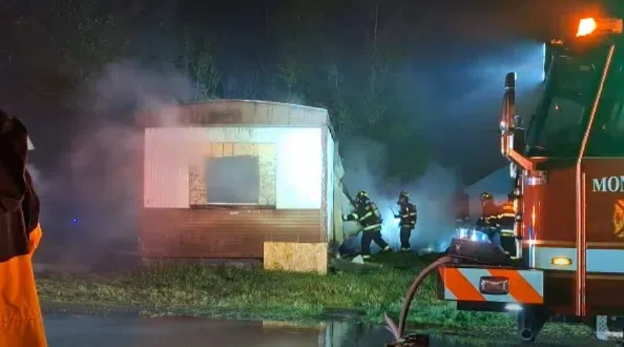 Fire in vacant mini home on Pioneer Avenue