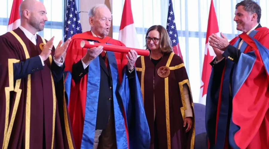 Former PM receives honorary degrees from N.B. university