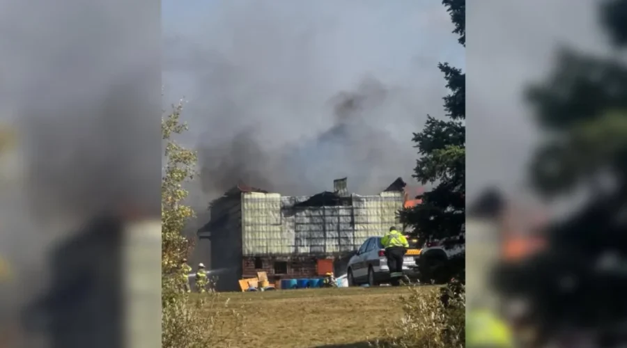 Fire damages barn on Homestead Road in Riverglade, near Salisbury