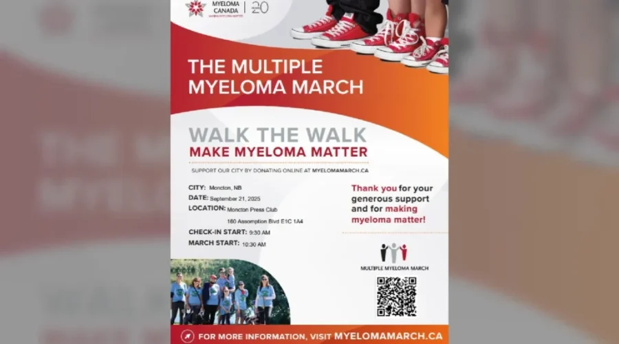 Marching in Moncton to support Multiple Myeloma research