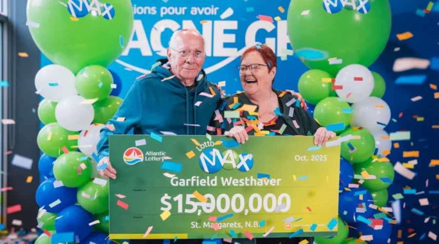 $15 million Lotto MAX win for N.B. couple