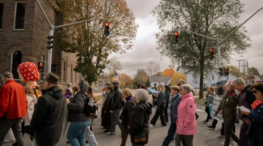 Hundreds march for women’s equity